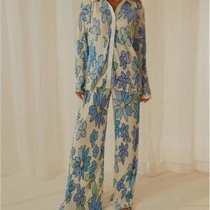 2 piece floral printed matching set